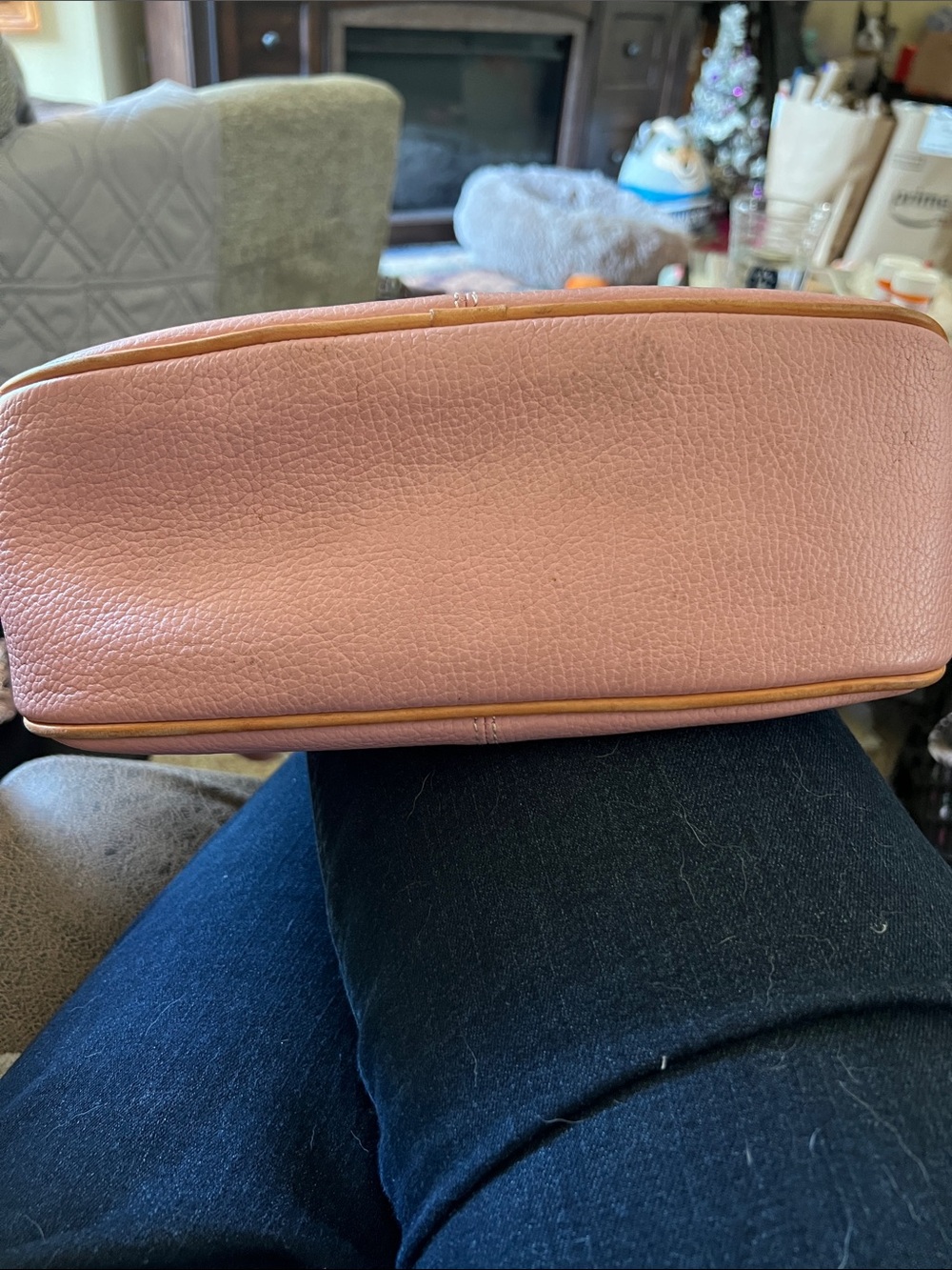 Dooney & Bourke Pink Pebbled Hobo Bag - Picture 7 of 10